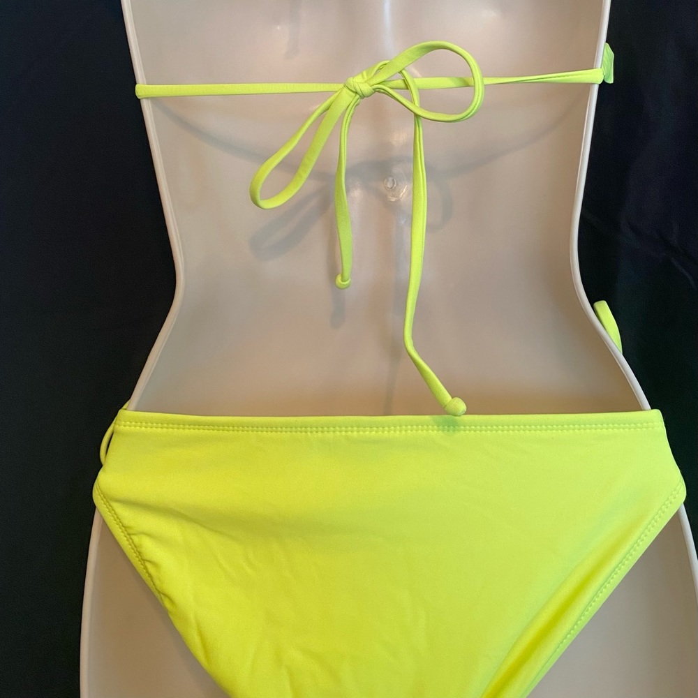 The Bikini Lab neon yellow 2 pc bikini with ruffles, Sz med, slightly worn - Picture 5 of 5